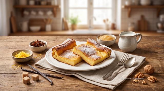 Ofenpfannkuchen in kleiner Form aus der Heißluftfritteuse