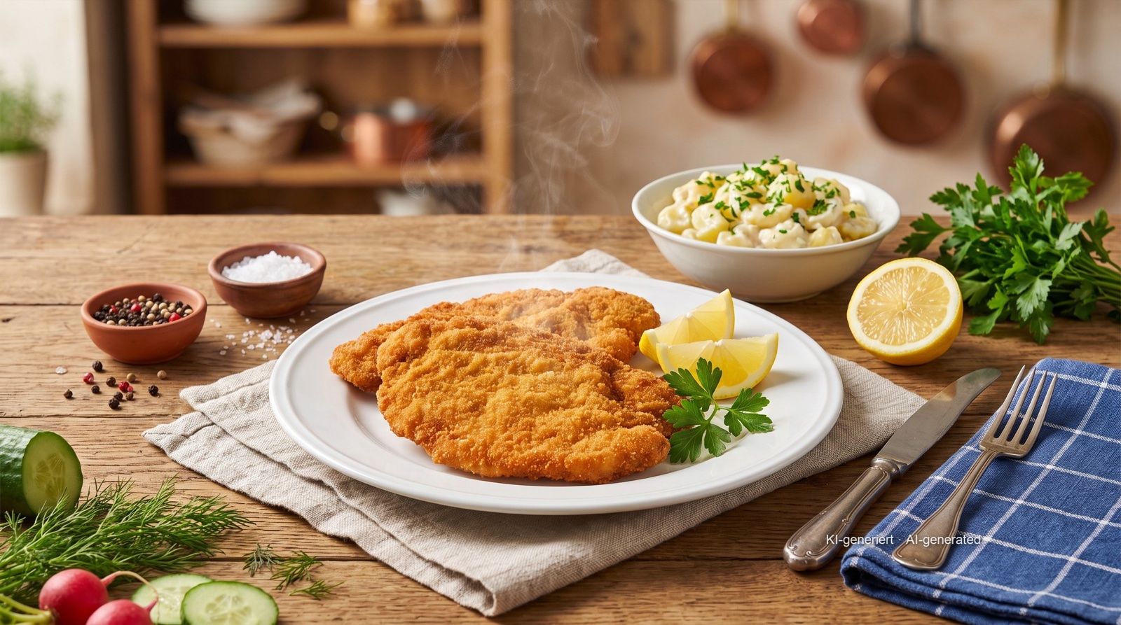 Paniertes Hähnchenschnitzel aus der Heißluftfritteuse
