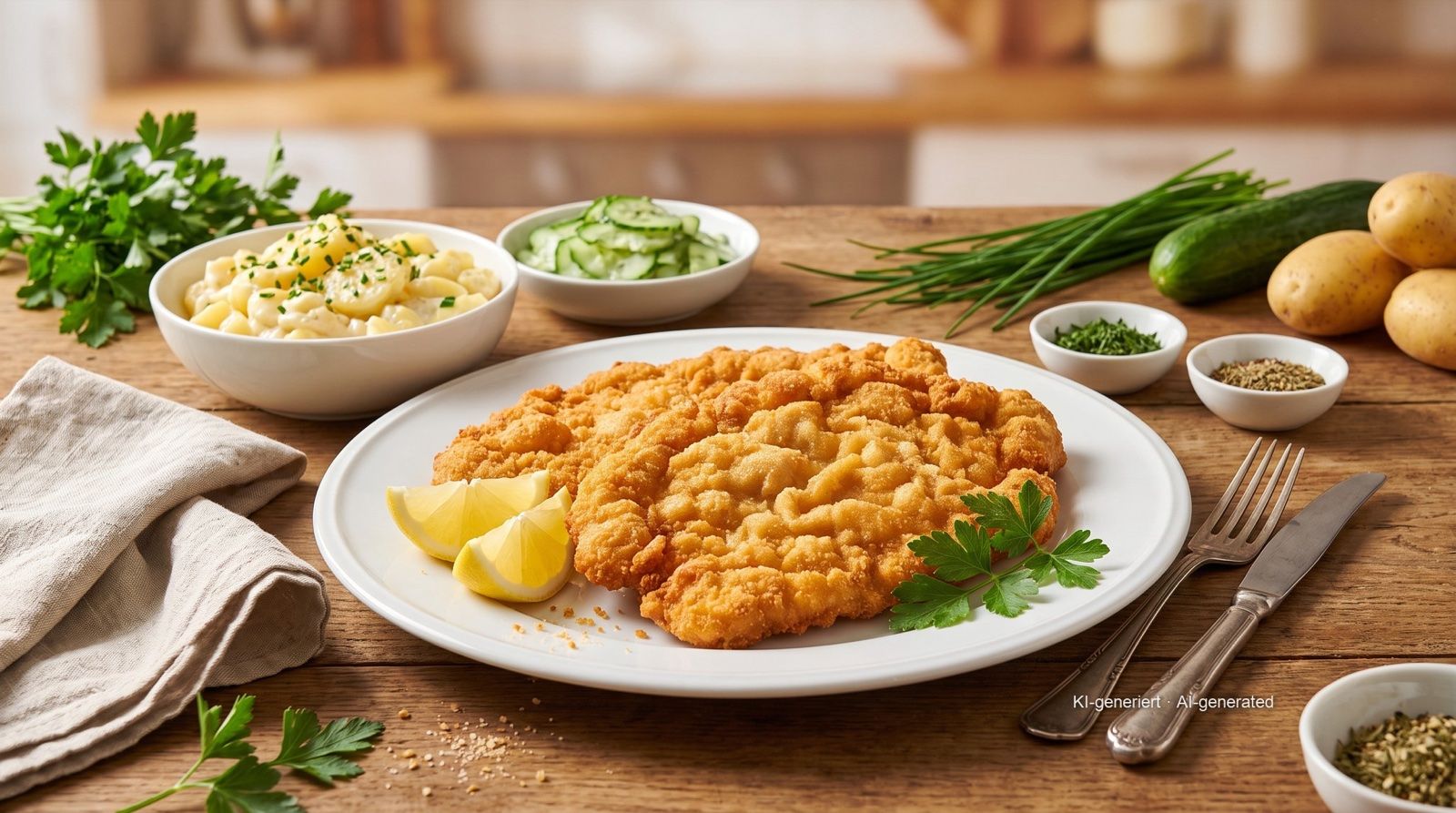 Paniertes Putenschnitzel aus der Heißluftfritteuse