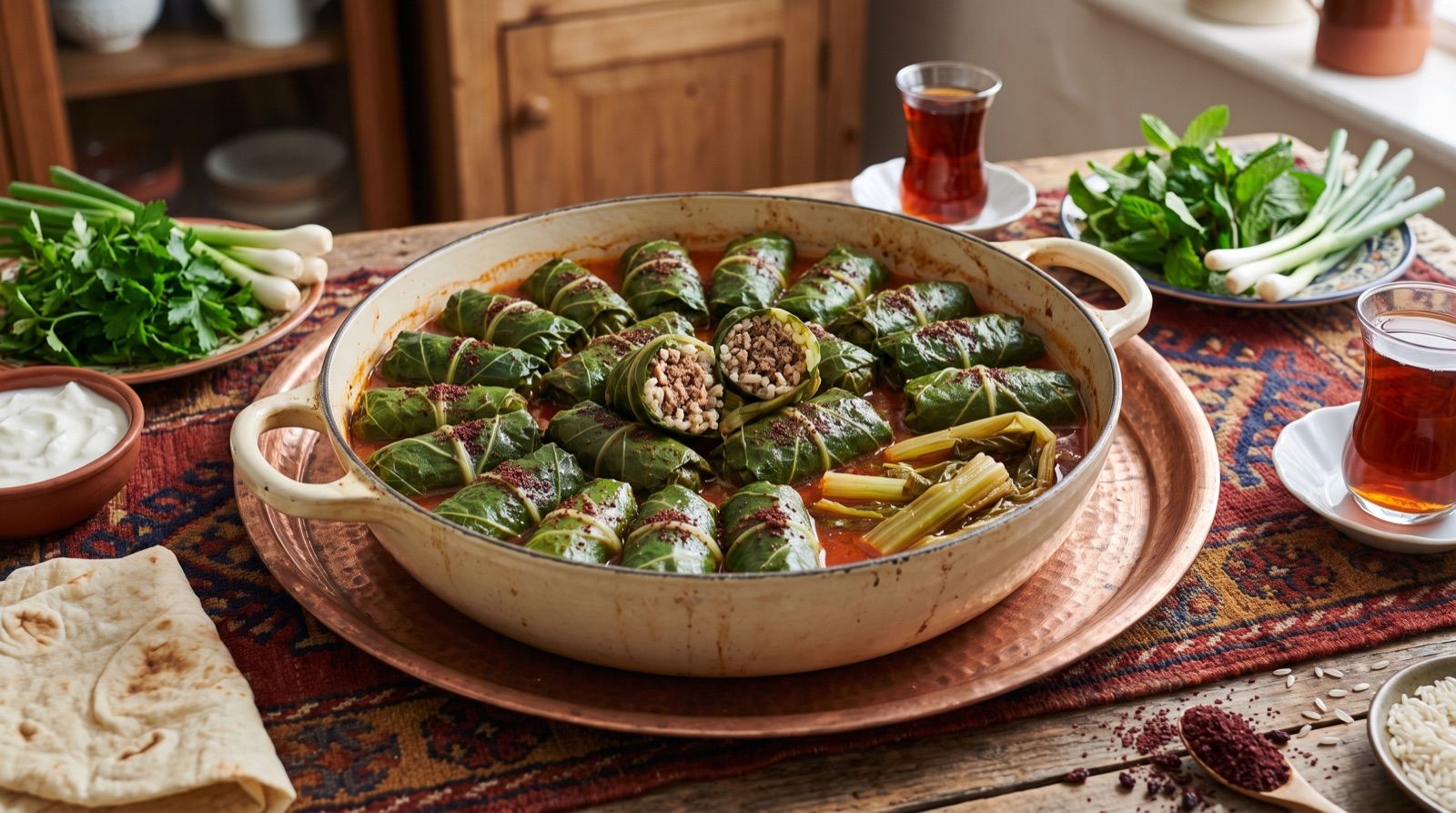 Pelpêç — Swiss Chard Rolls with Rice and Minced Meat