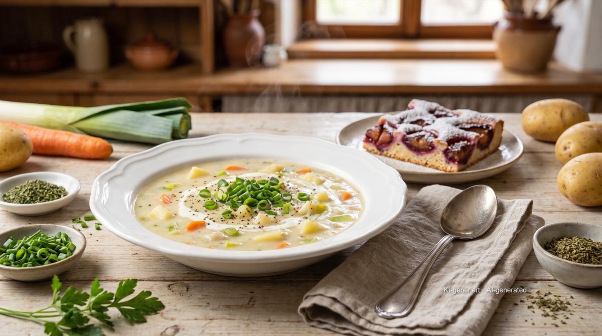 Pfälzer Grumbeersupp (Palatinate potato soup) – Recipe and image AI-created, editorially reviewed