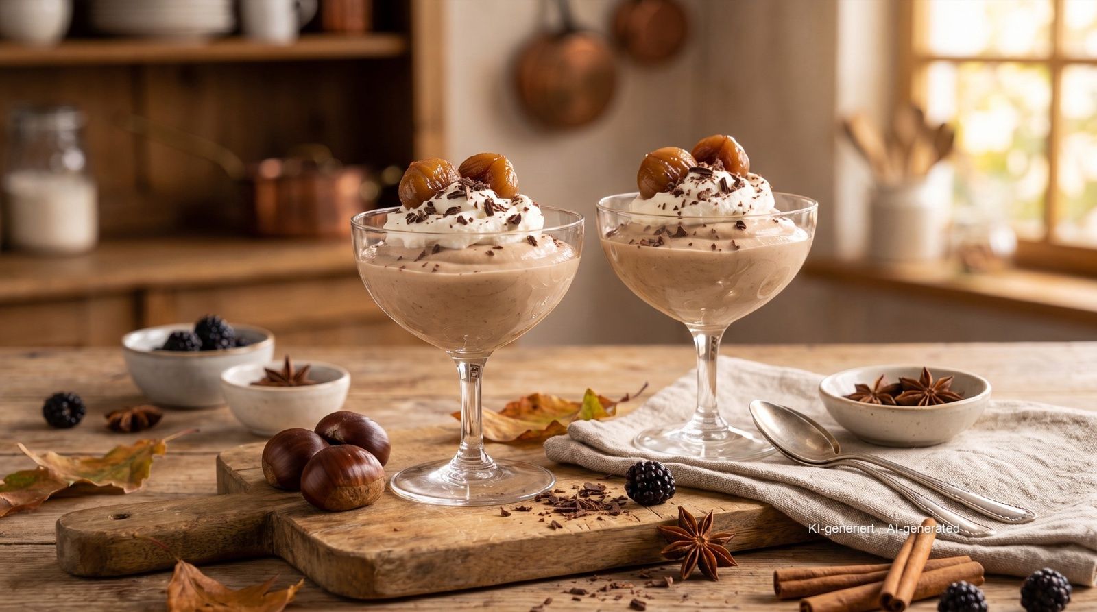 Pfälzer Kastaniencreme (Palatinate chestnut cream)