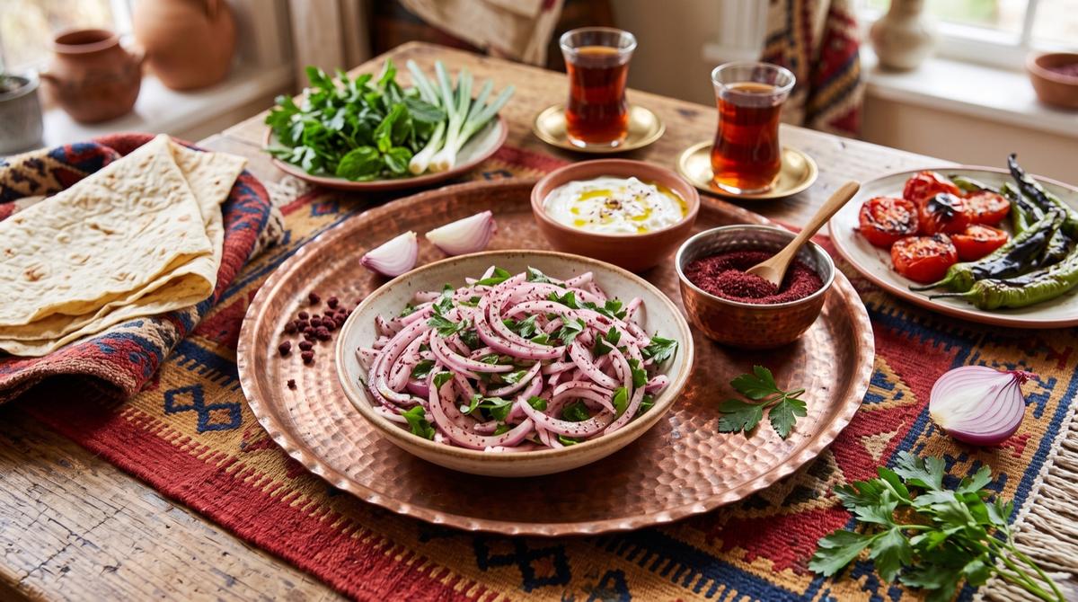 Pîvaz bi sumaq — Sumac Onions – Recipe and image AI-created, editorially reviewed