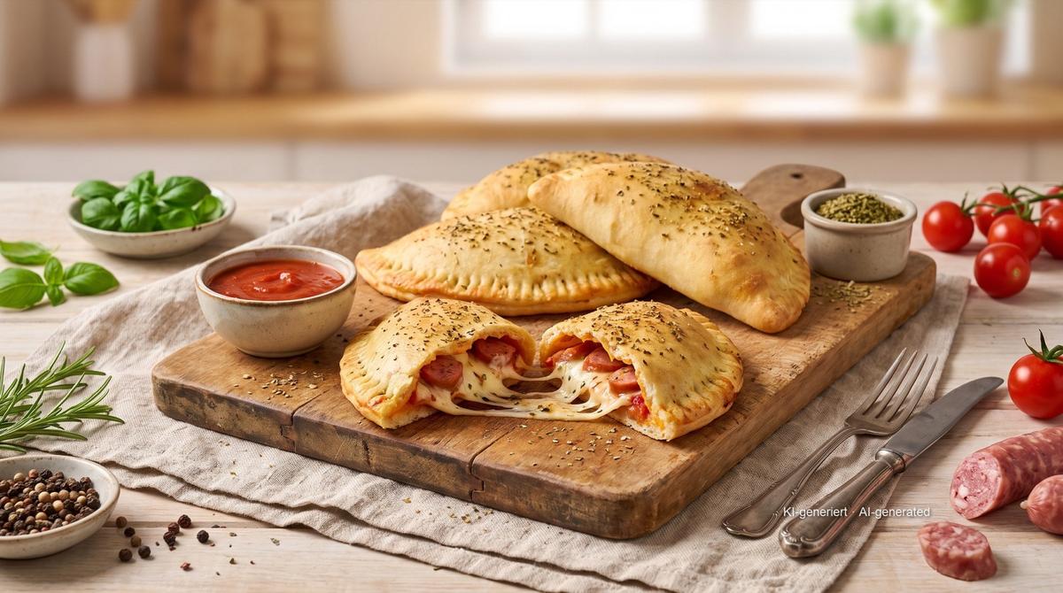 Calzone z frytkownicy beztłuszczowej – Recipe and image AI-created, editorially reviewed