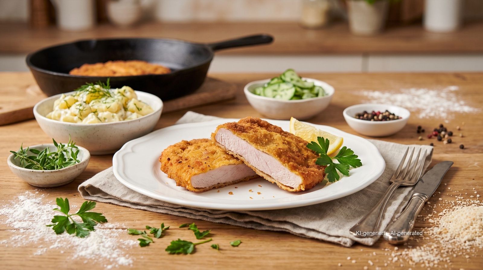 Putenschnitzel paniert