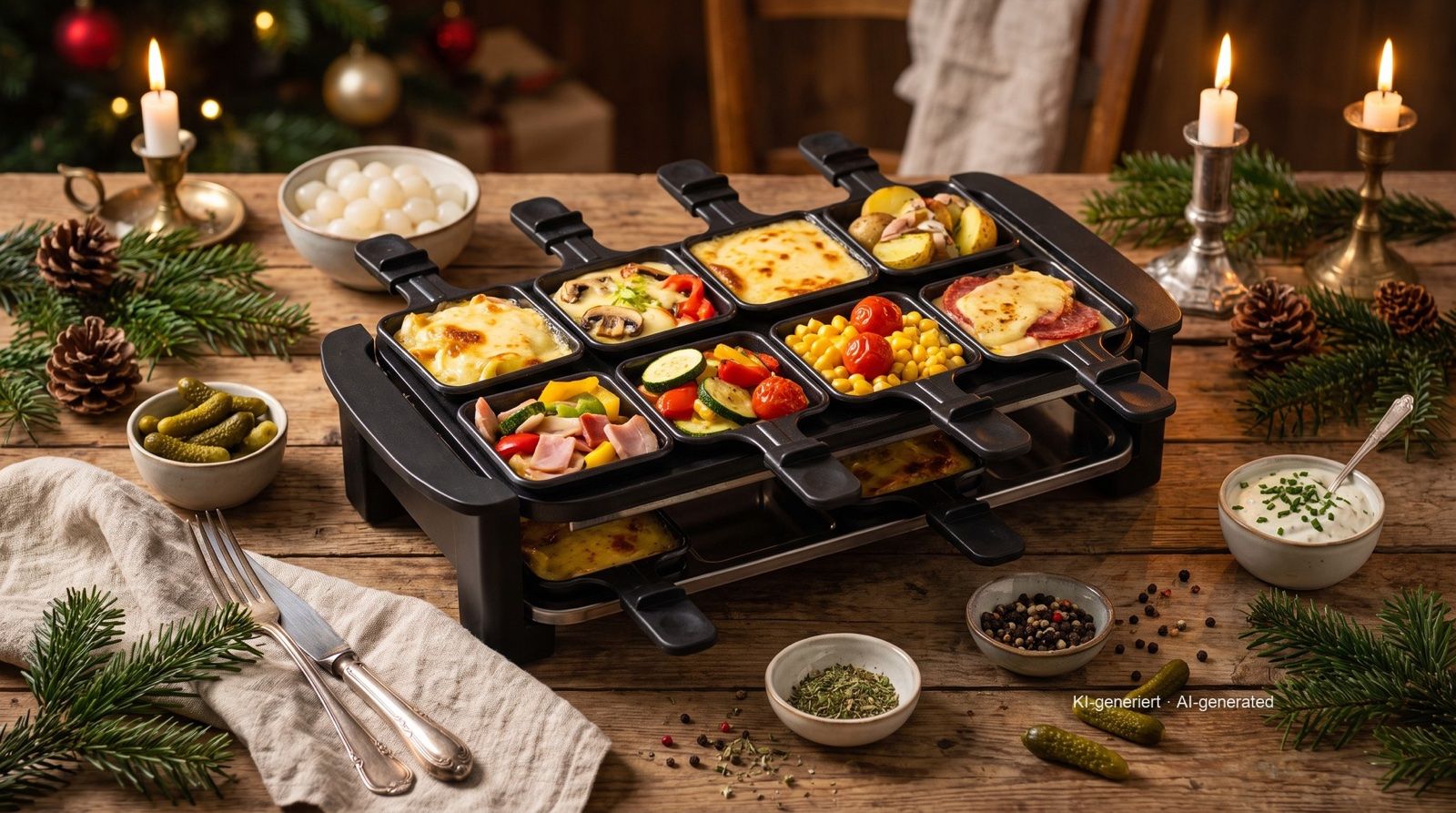 Raclette met klassieke pannetjes