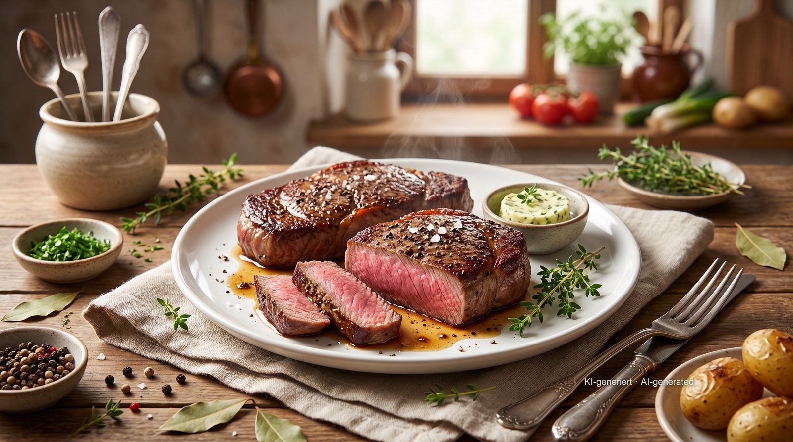 Beef steak from the airfryer