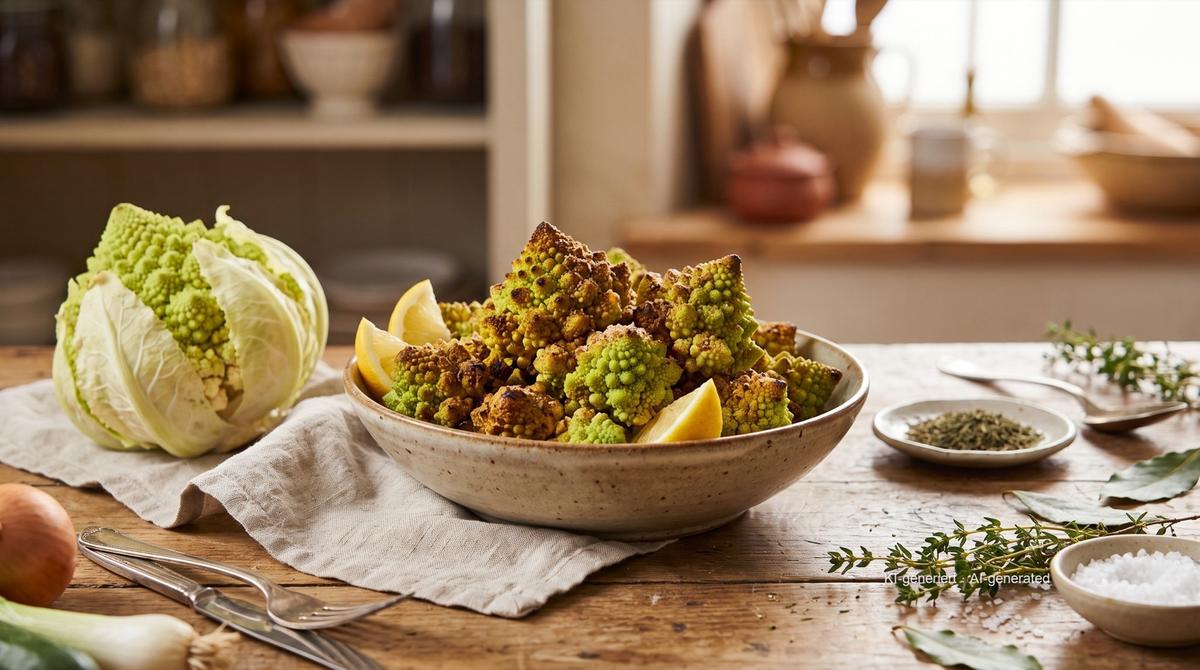 Brokoli Romanesco dengan Air Fryer – Resep dan gambar dibuat dengan AI, telah diperiksa oleh tim redaksi