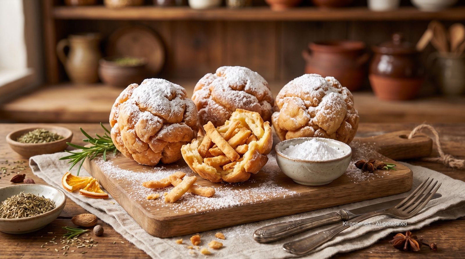 Rothenburger Schneeballen (Franconian pastry balls) from the airfryer