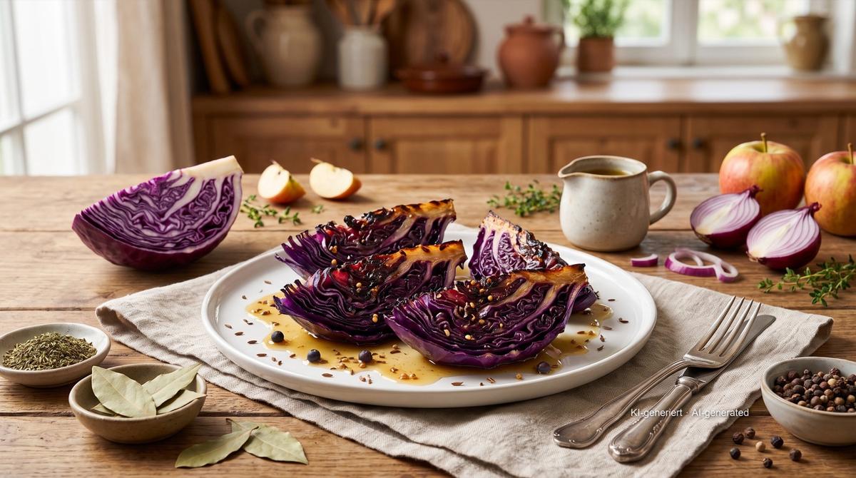 Red cabbage wedges from the airfryer – Recipe and image AI-created, editorially reviewed