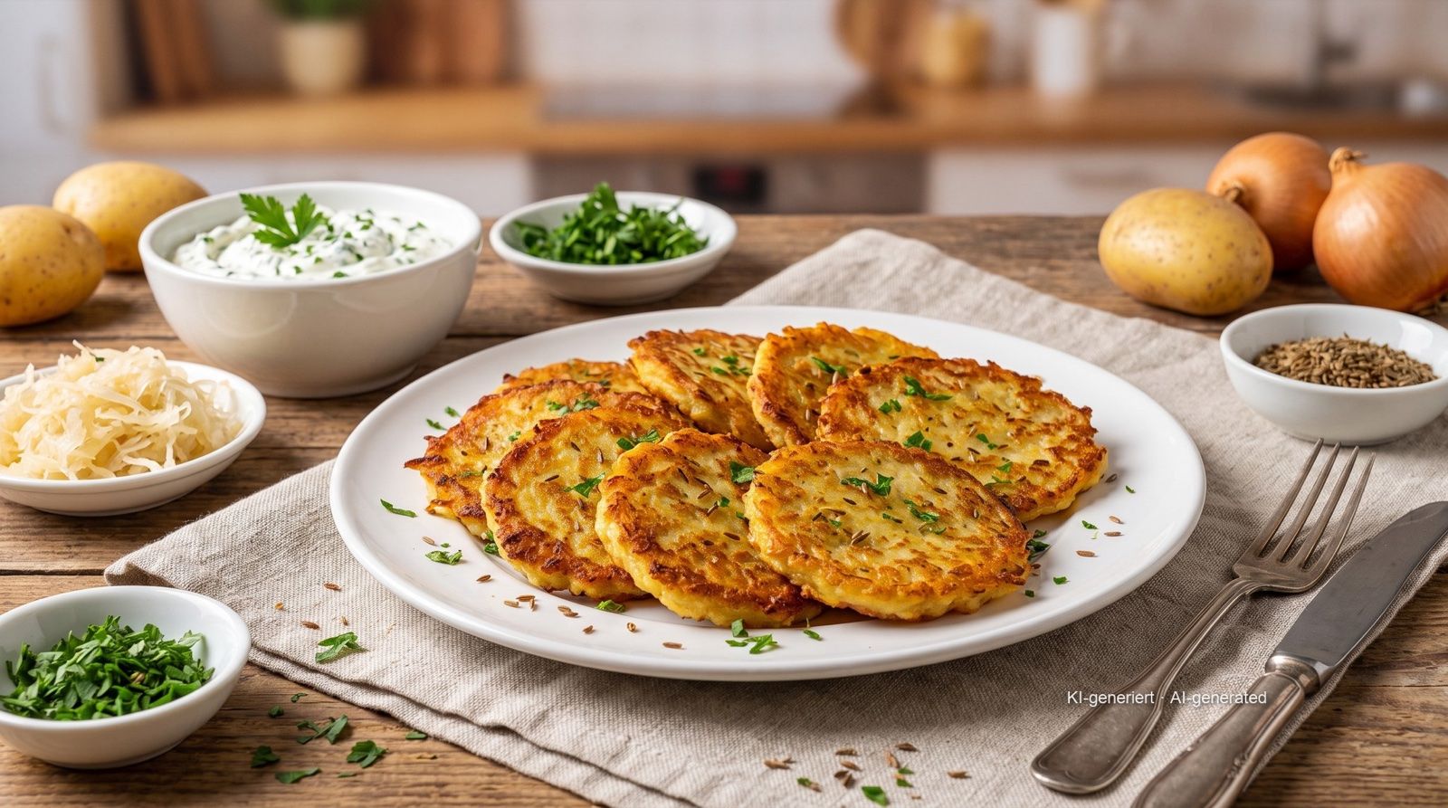 Sauerkrautpuffer aus der Heißluftfritteuse
