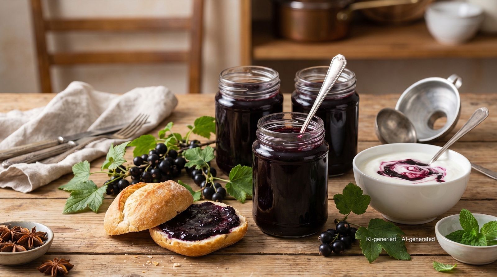 Schwarze Johannisbeerkonfitüre