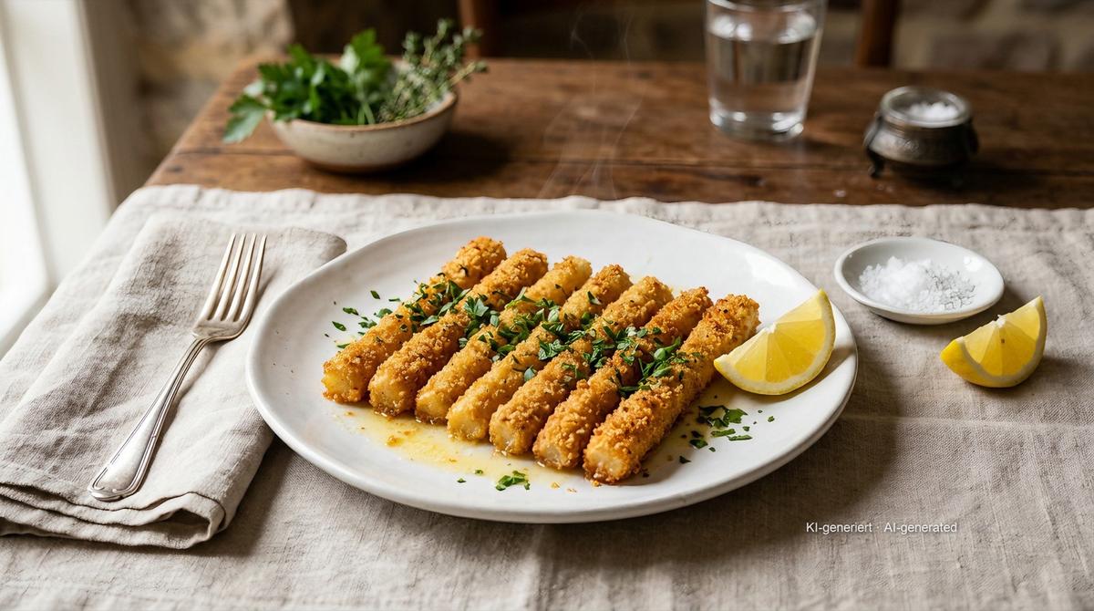 Schwarzwurzeln aus der Heißluftfritteuse – Rezept und Bild mit KI erstellt, redaktionell geprüft
