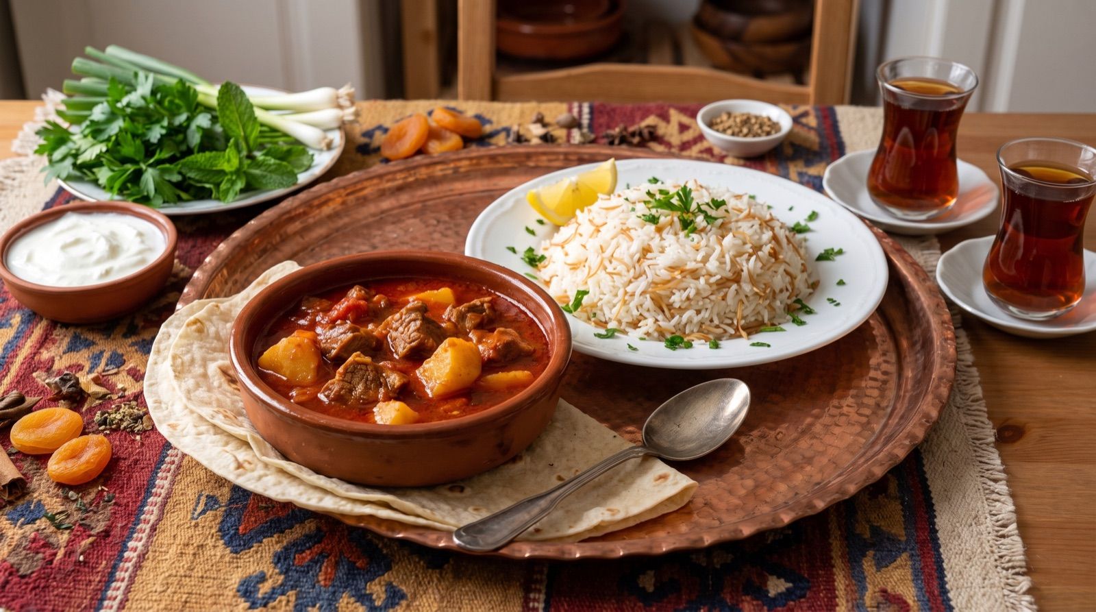 Şile — Tomato and Lamb Stew with White Rice