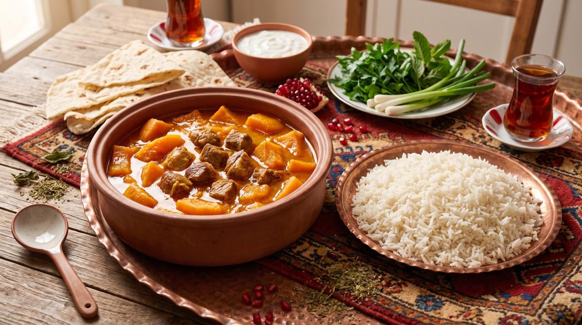 Şileya kolake — Kürbiseintopf – Rezept und Bild mit KI erstellt, redaktionell geprüft