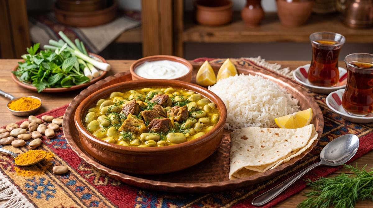 Şileya paqle — Eintopf aus dicken Bohnen – Rezept und Bild mit KI erstellt, redaktionell geprüft