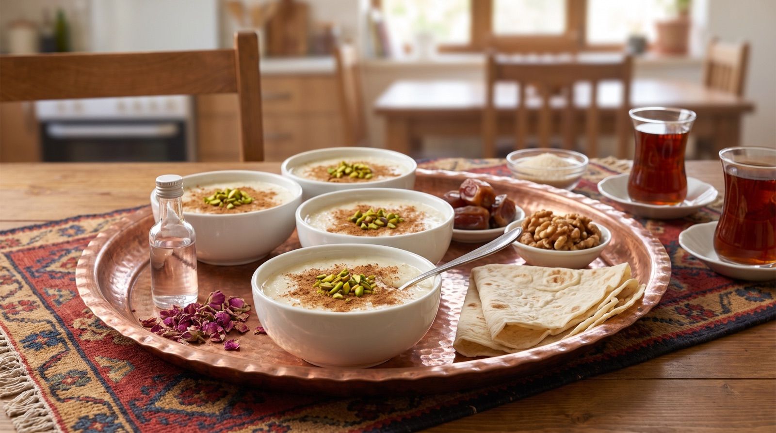 Şîrbirinc — Milchreis mit Rosenwasser