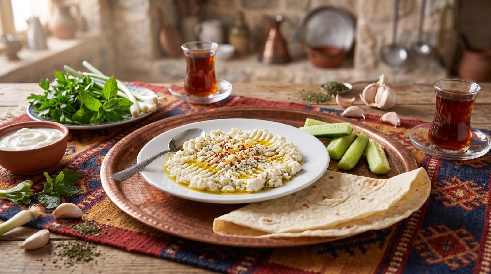 Sîrik — Whey Curd Cheese with Garlic