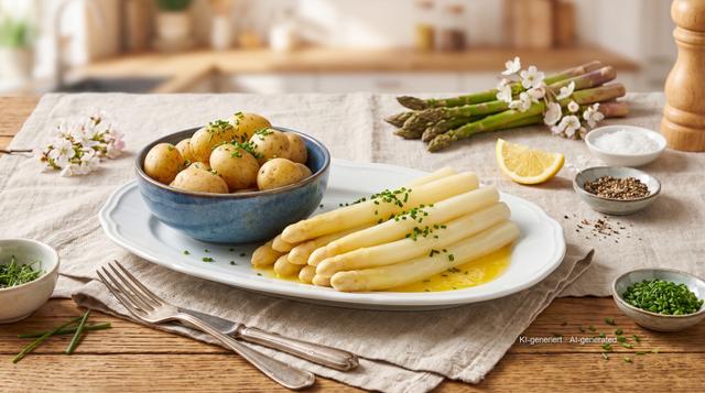 Spargel mit neuen Kartoffeln