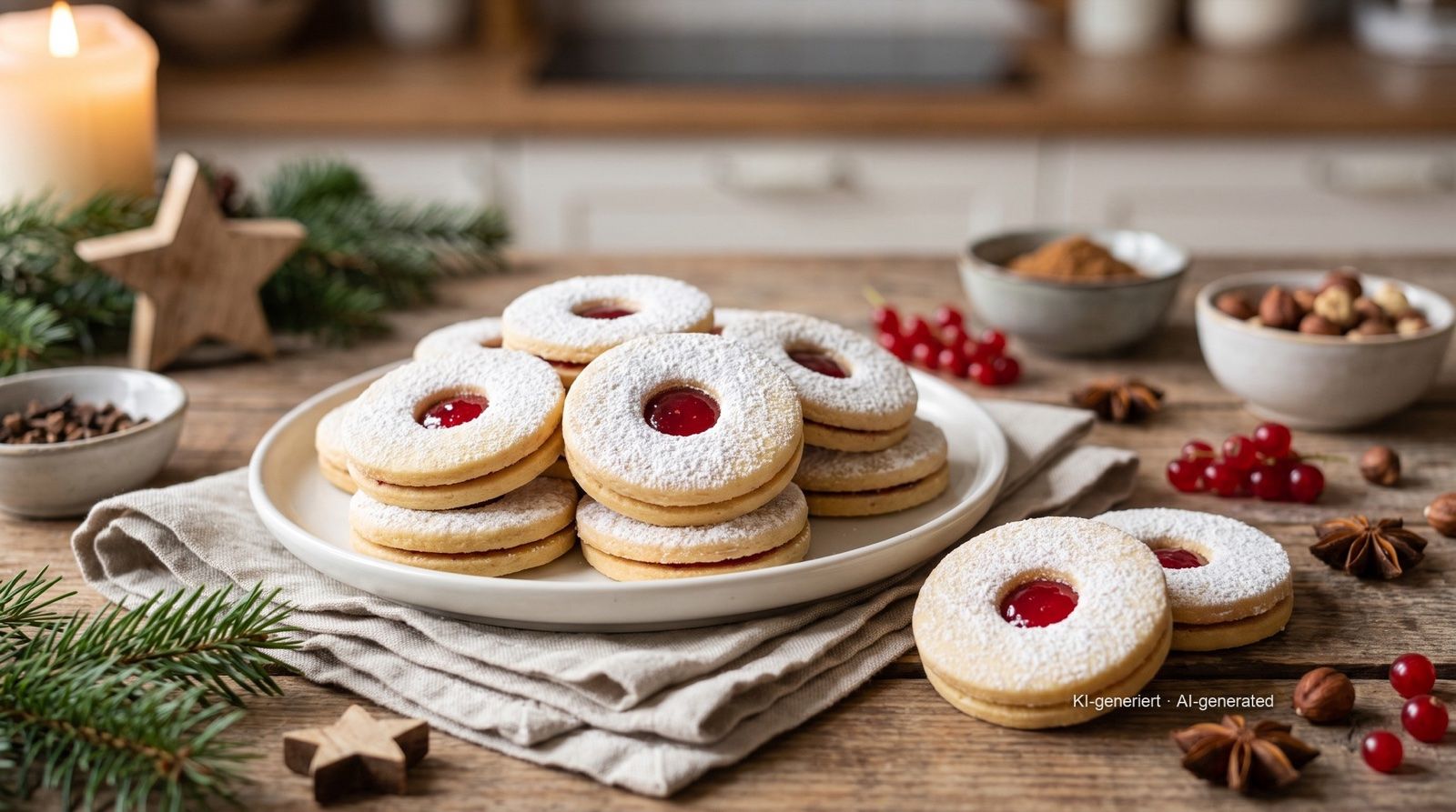 Spitzbuben (dubbele zandkoekjes met rodebessengelei)