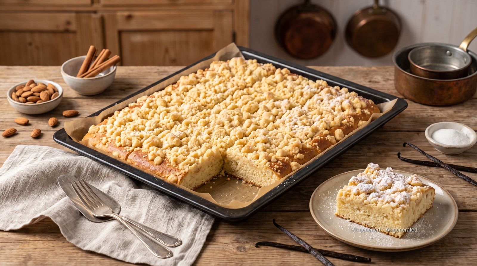 Streuselkuchen (German Crumble Cake) from the Tray