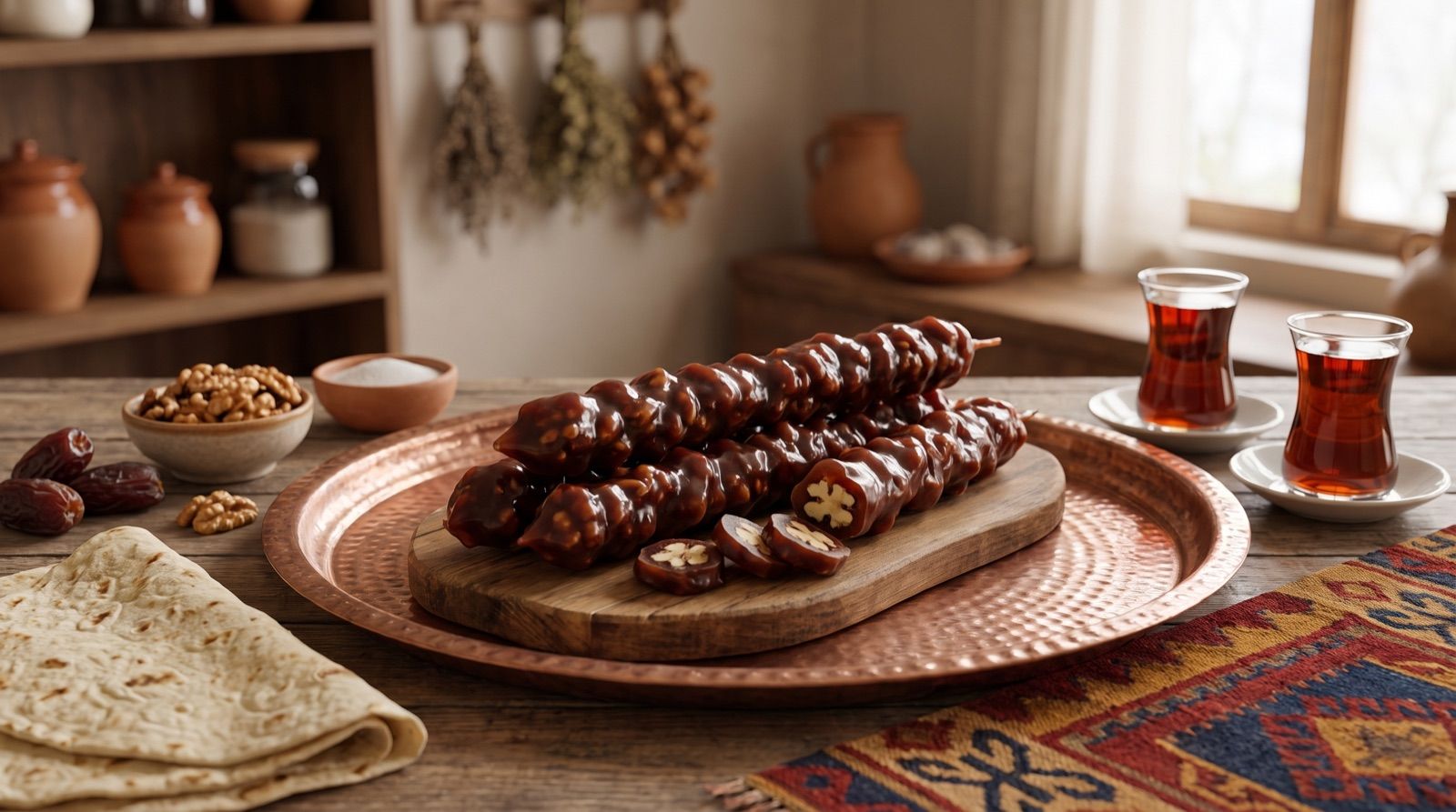 Sucuk — Walnut Strings in Thickened Grape Juice