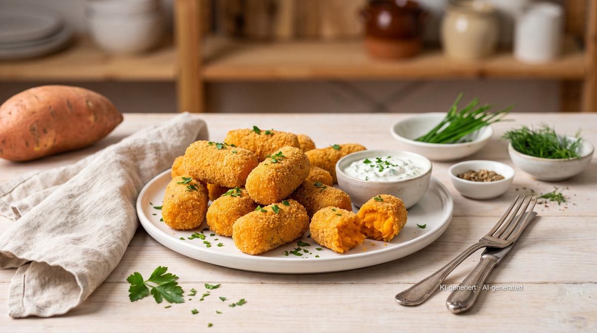 Sweet Potato Croquettes from the Airfryer – Recipe and image AI-created, editorially reviewed