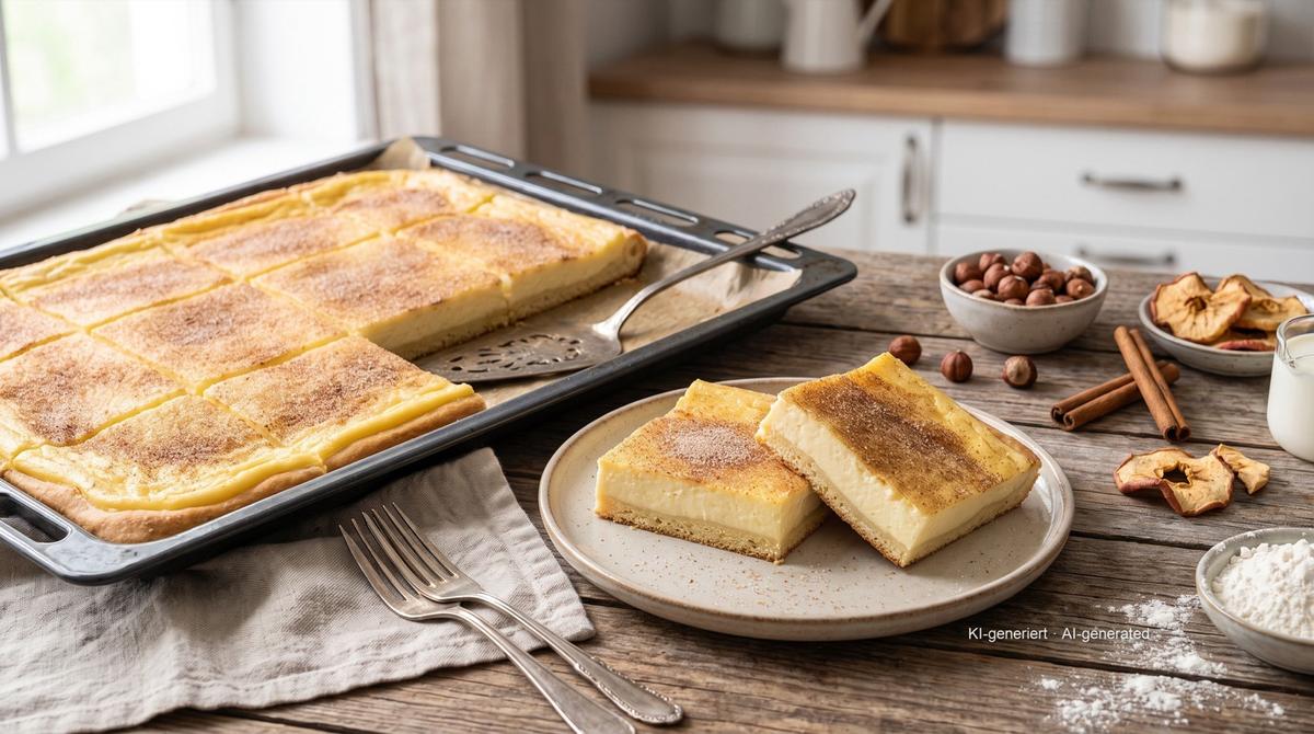 Thüringer Schmandkuchen (kue ragi bertopping krim asam khas Thuringia) – Resep dan gambar dibuat dengan AI, telah diperiksa oleh tim redaksi