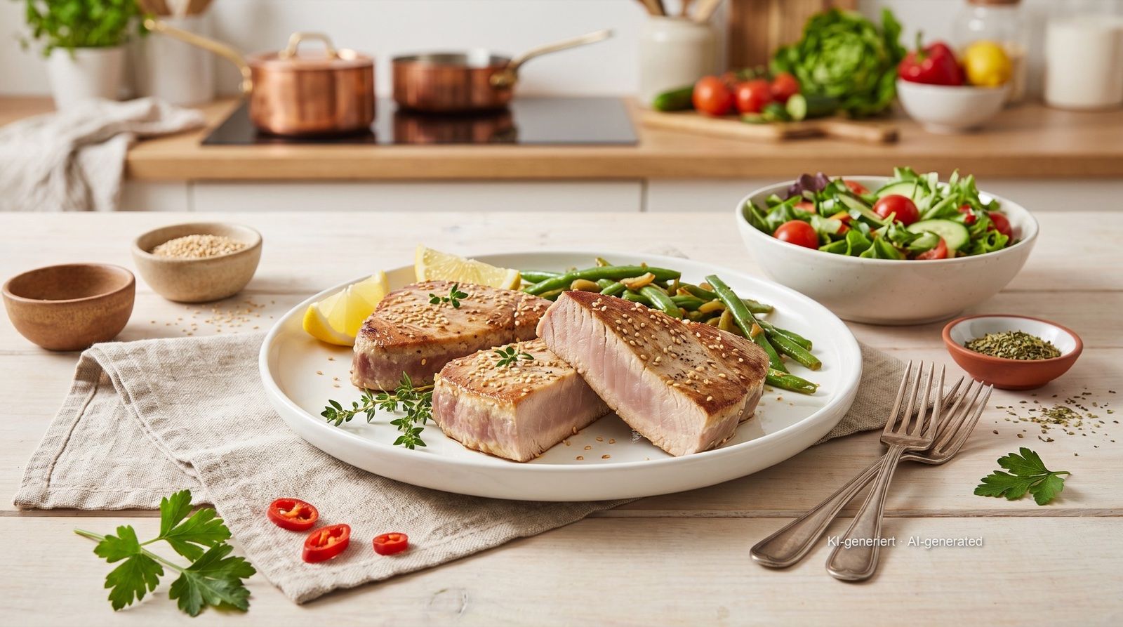 Thunfischsteak aus der Heißluftfritteuse