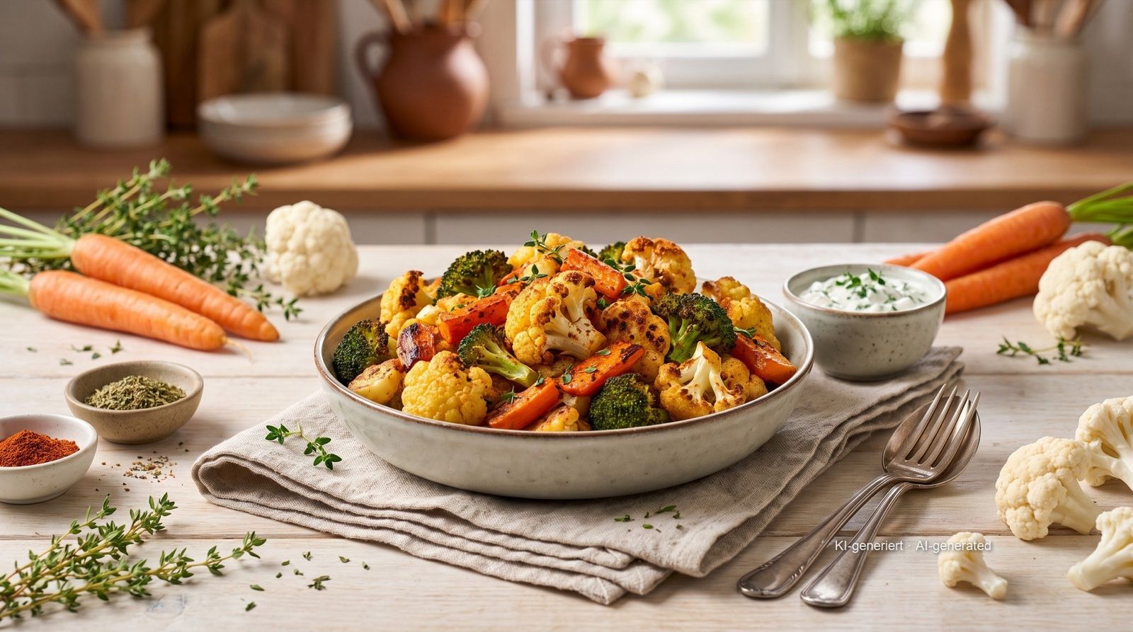 Knapperige diepvriesgroenten uit de airfryer