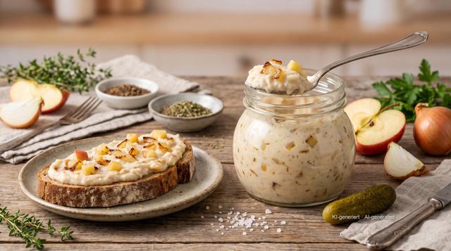 Vegetarisches Apfel-Zwiebel-Schmalz