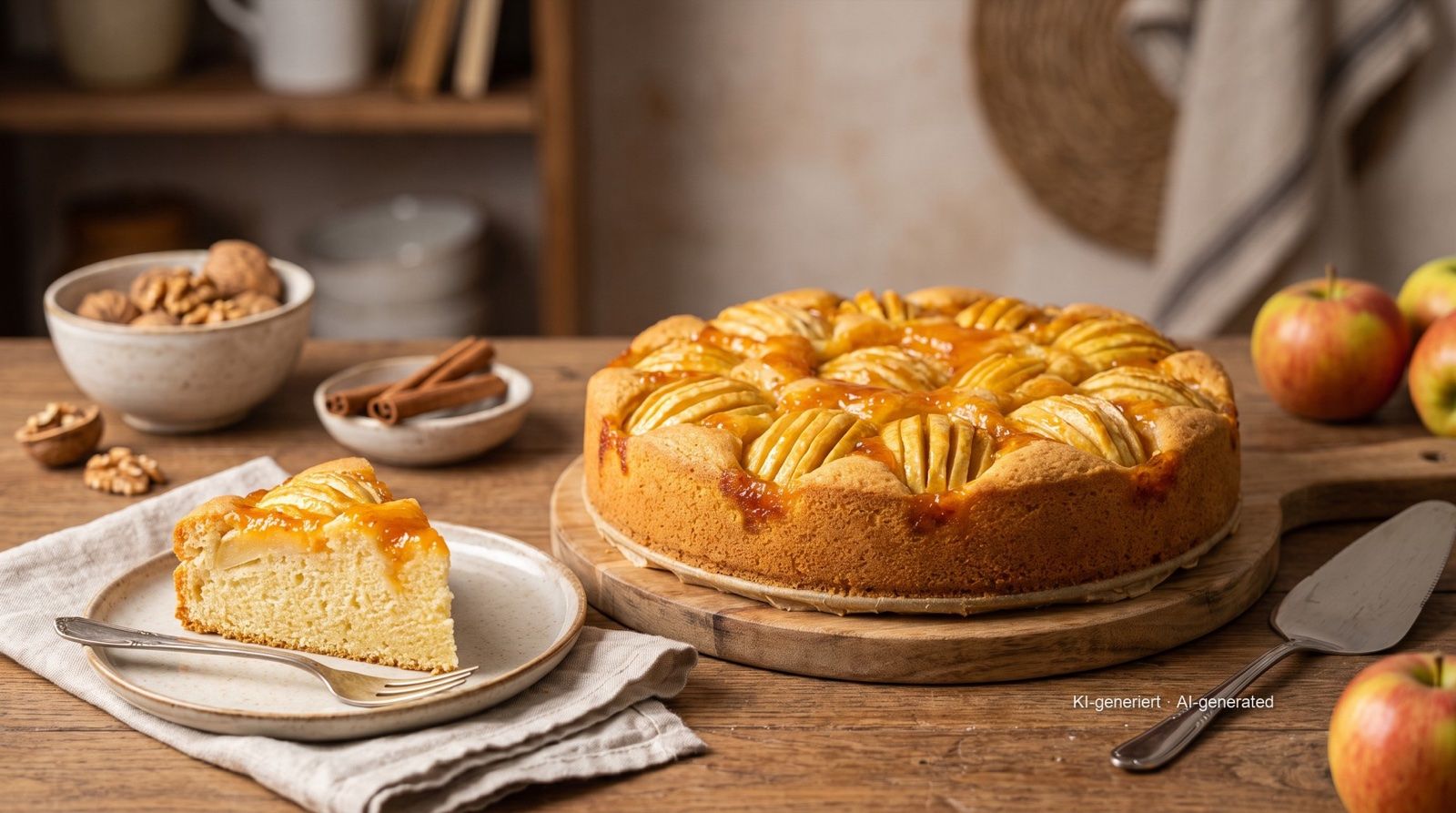 Versunkener Apfelkuchen