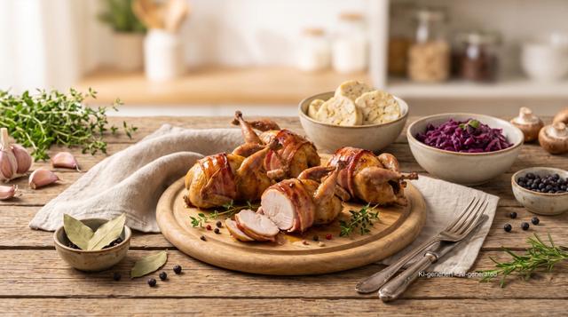 Wachteln aus der Heißluftfritteuse