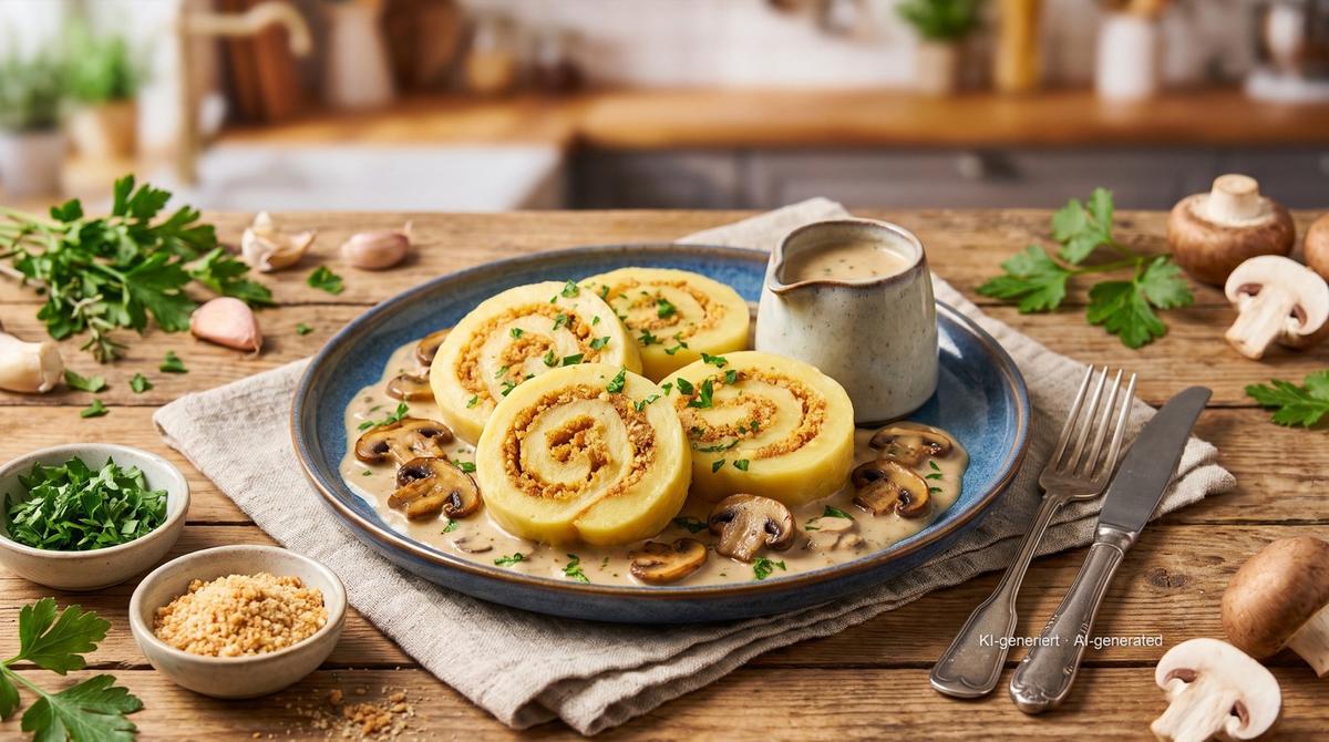 Wickelklöße – Rezept und Bild mit KI erstellt, redaktionell geprüft