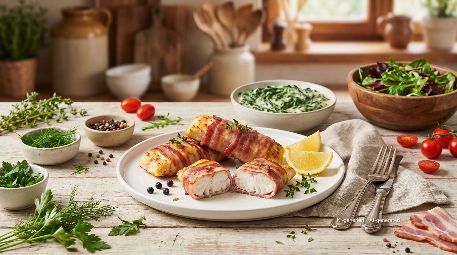Zanderfilet im Speckmantel aus der Heißluftfritteuse
