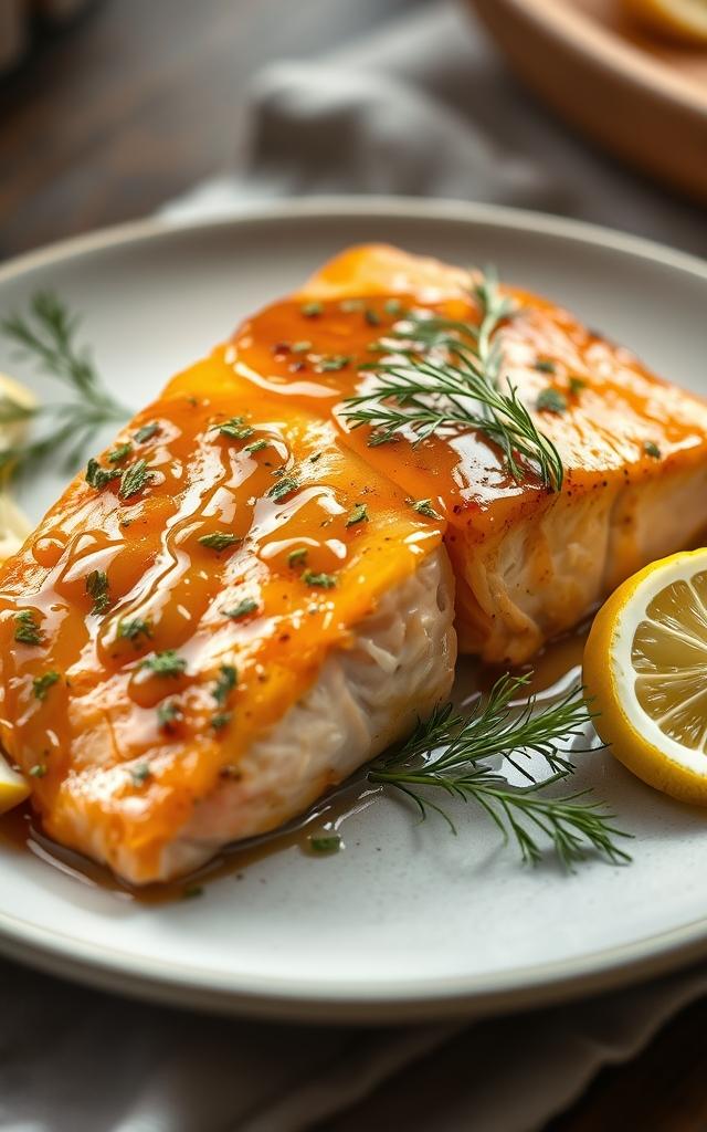 Lachs mit Honig-Senf-Kruste
