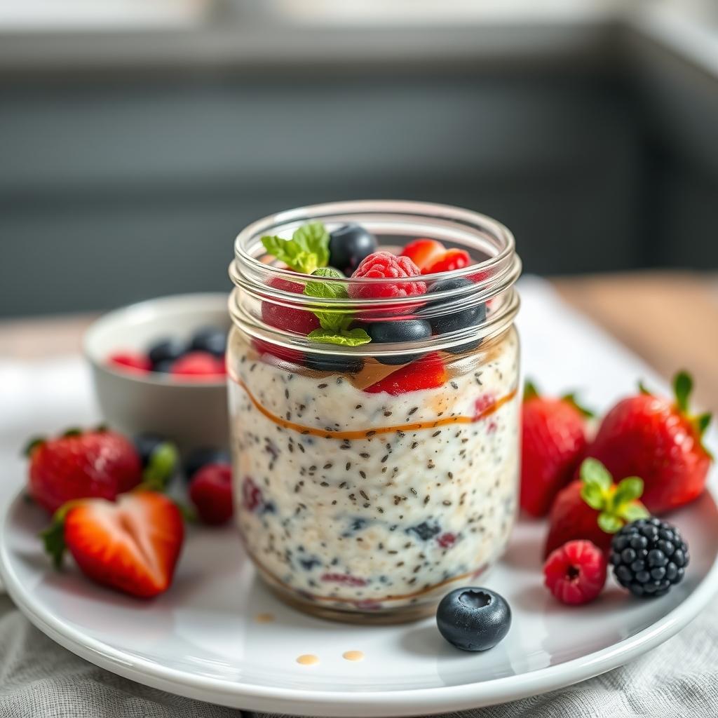 Overnight Oats mit Beeren