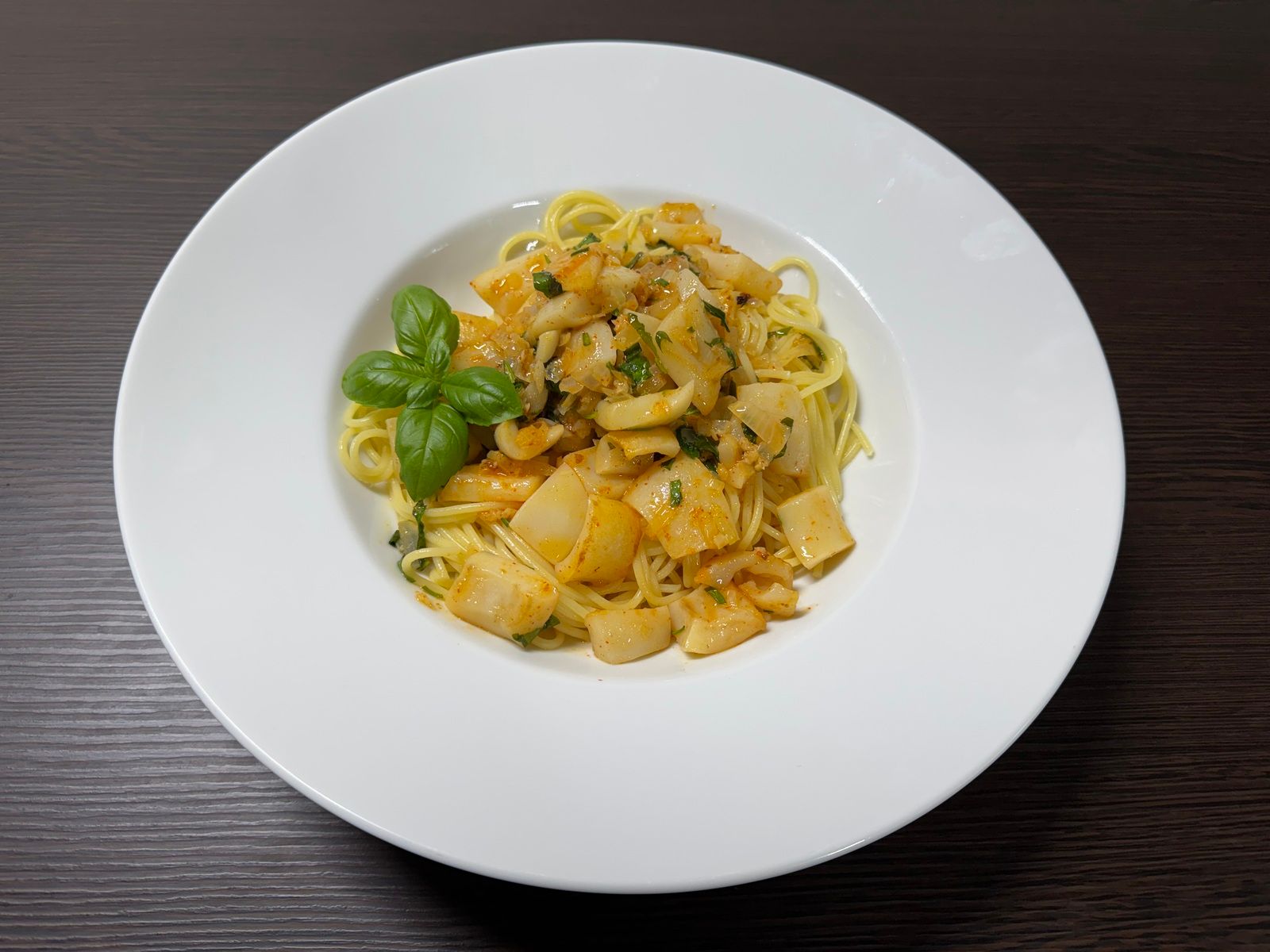 Spaghetti mit Tintenfisch