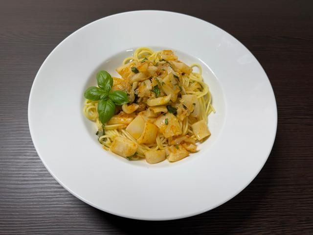 Spaghetti mit Tintenfisch