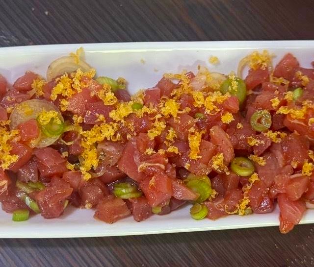 Thunfischtartar mit gebeiztem Eigelb